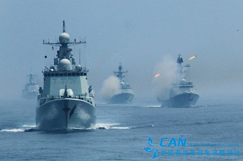 警告韩国  中国首次公开三大舰队黄海渤海大军演