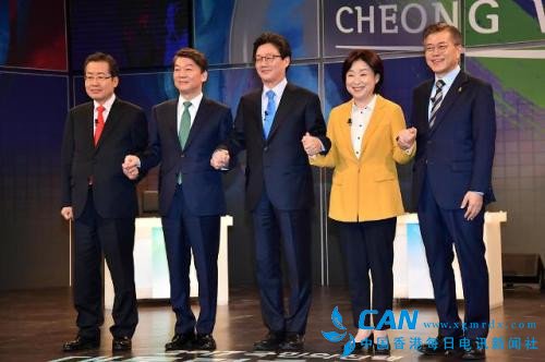 二十八日晚  韩国举行总统选举第5次电视辩论