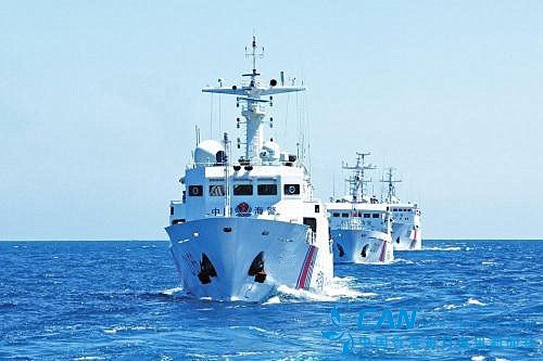 中国海警舰船编队在我钓鱼岛领海内巡航