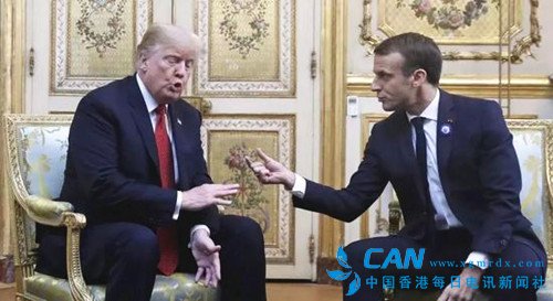 凌晨3点50分，特朗普在推特连发五条信息抨击法国总统马克龙