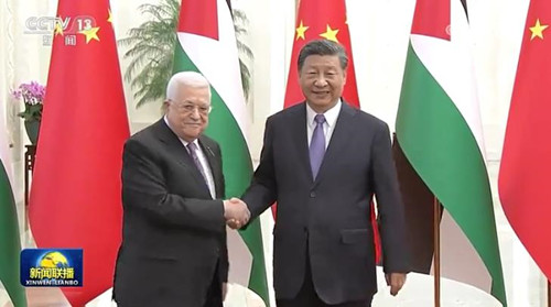 国家主席习近平举行仪式欢迎巴勒斯坦总统访华